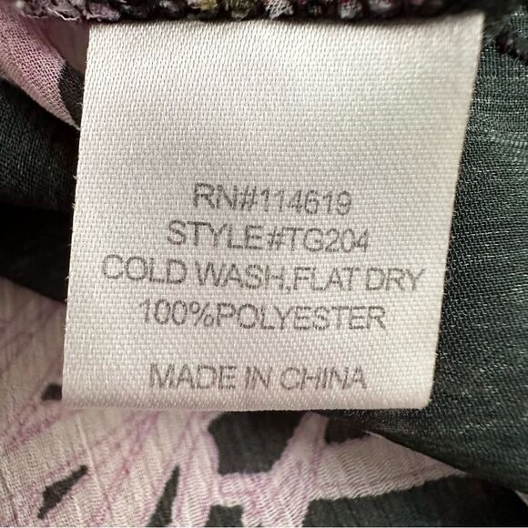 Sienna Rose Women L Sheer Tunic Floral Art Wear Bell Sleeve Coverup Boho Gothic - Picture 9 of 10